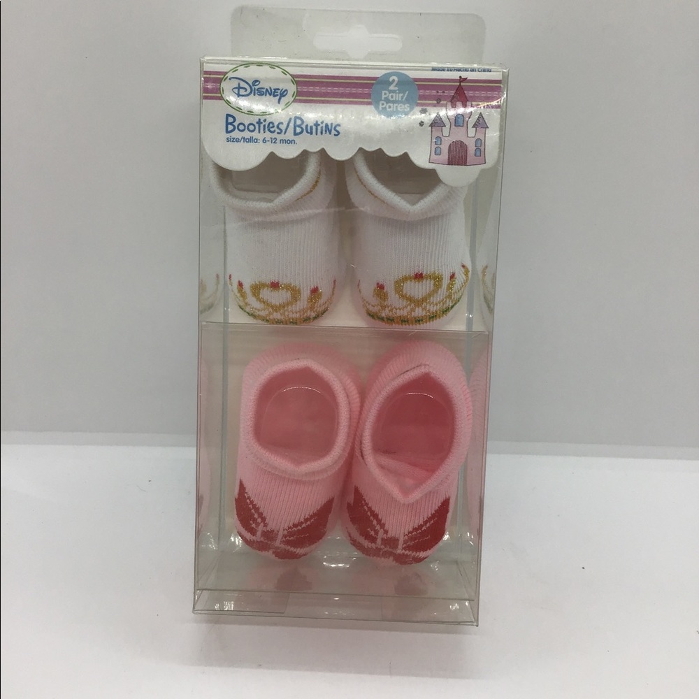Disney - Booties - Size 6-12 Months - 2 Pairs